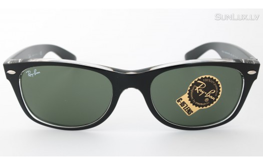 Ray-Ban New Wayfarer Color Mix Black Transparent (RB2132 6052 55mm) saules brilles